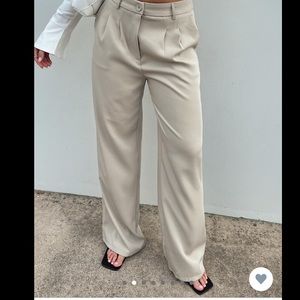 Wide leg high waisted pants